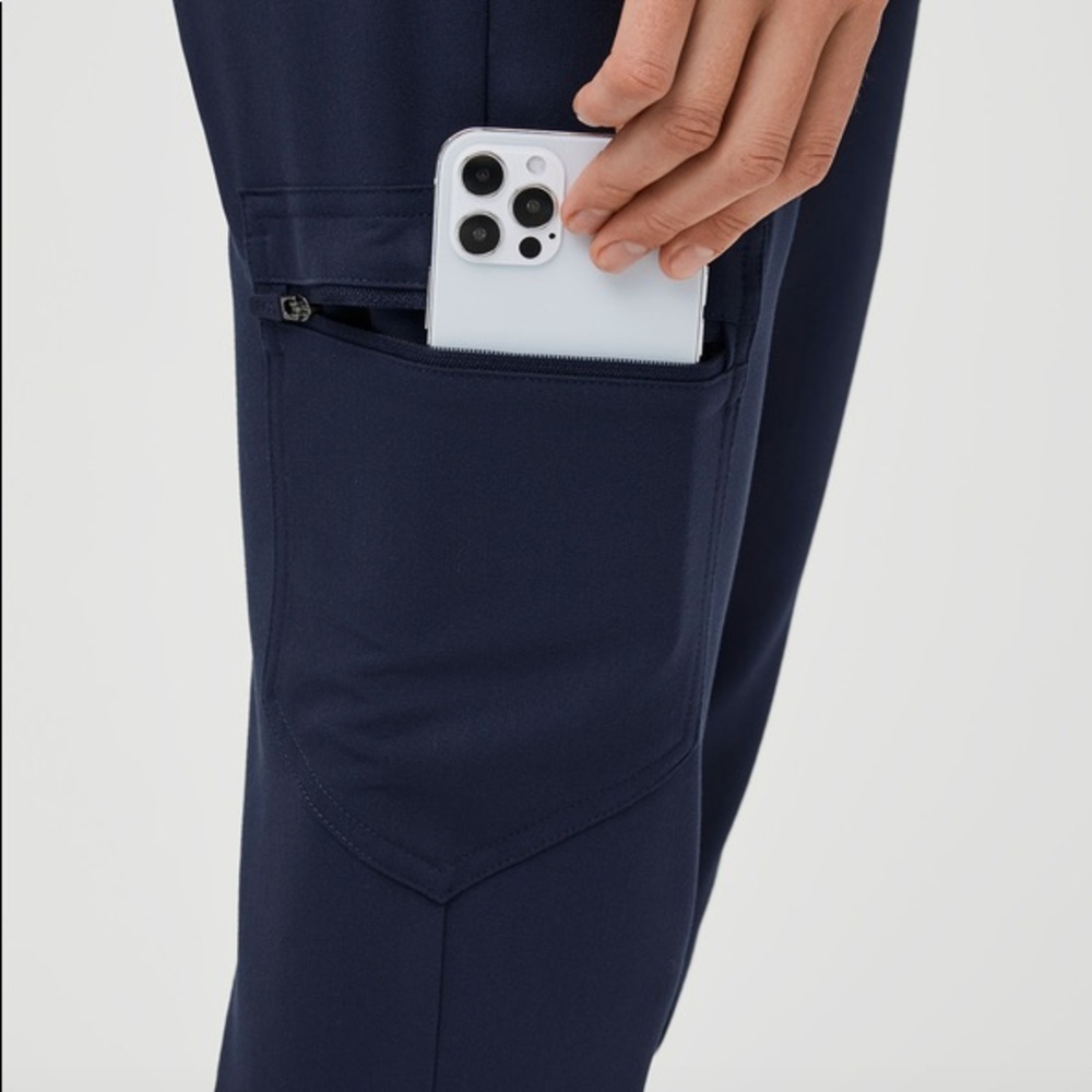NEW FIGS Zamora Jogger Scrub Pants Size SP in Navy Small Petite - Picture 5 of 8